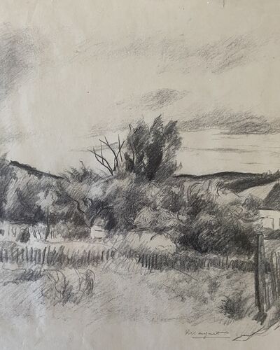 Paysage de campagne et village